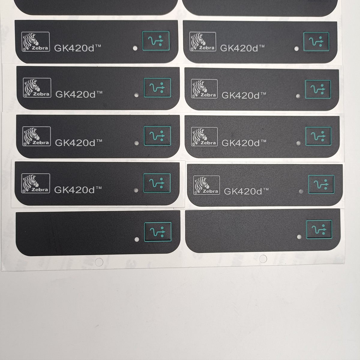 50pcs front label over feed button For Zebra GK420D